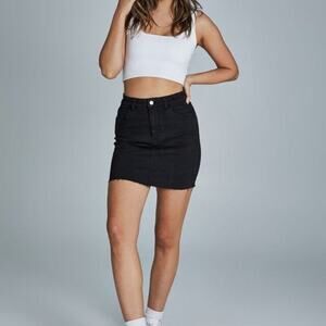 Cotton On Black Denim Jean Skirt size 6